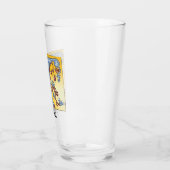 中世の青と赤のツタのライトレターT タンブラーグラス (左)