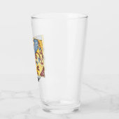 中世の青と赤のツタのライトレターY タンブラーグラス (左)