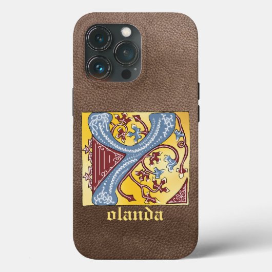 中世の青と赤のツタのライトレターY Case-Mate iPhoneケース (裏面)