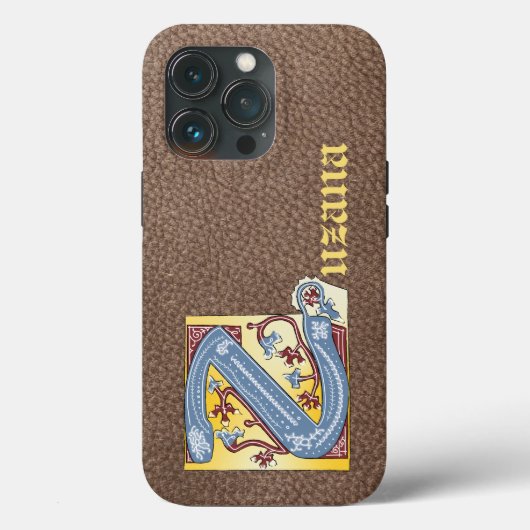 中世の青と赤のツタのライトレターZ Case-Mate iPhoneケース (裏面)