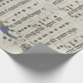 中世の音楽がライトニングされた原稿 ラッピングペーパー (角)