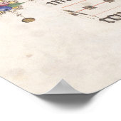 中世の音楽のライトアップ原稿 |ポスター ポスター (角)