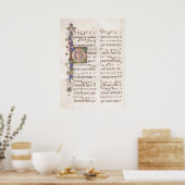 中世の音楽のライトアップ原稿 |ポスター ポスター (キッチン)