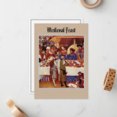 中世の饗宴フラットノートカード ノートカード (正面/裏面インサイチュ)