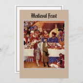 中世の饗宴フラットノートカード ノートカード (正面/裏面)