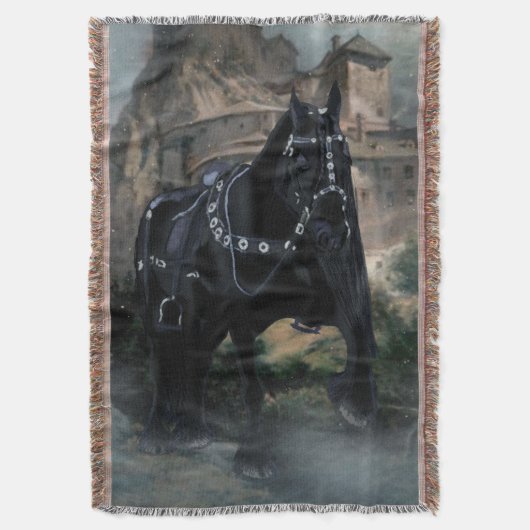 中世の馬 – 毛布 (正面縦)