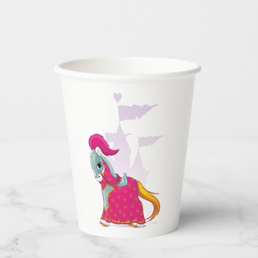 中世の馬 紙コップ (正面)