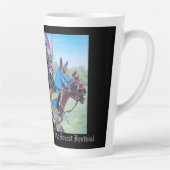 中世の騎士が馬の歴史的な芸術に挑む カフェラテマグ (右)