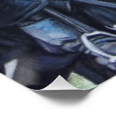 中世の騎士が馬の歴史的な芸術に挑む ポスター (コーナー)