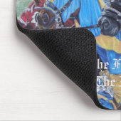 中世の騎士が馬の歴史的な芸術に挑む マウスパッド (コーナー)