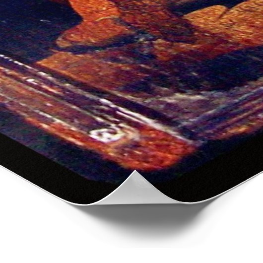 中世の騎士としての聖マイケルの勝利の悪魔 ポスター (角)