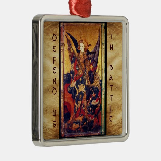 中世の騎士としての聖マイケルの勝利の悪魔 メタルオーナメント (右)