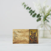 中世の騎士としての聖マイケルの勝利の悪魔 名刺 (スタンド正面)