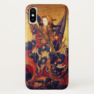 中世の騎士としての聖マイケルの勝利の悪魔 iPhone X ケース