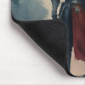 中世の騎士とタイガーのマウスパッド マウスパッド (コーナー)