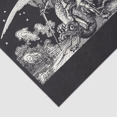 中世の騎士とドラゴンB Wティッシュペーパー 薄葉紙 (詳細)