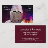 中世の騎士のカスタマイズおもしろい可能 名刺 (正面/裏面)