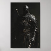 中世の騎士の不気味な暗いポスター ポスター (正面)