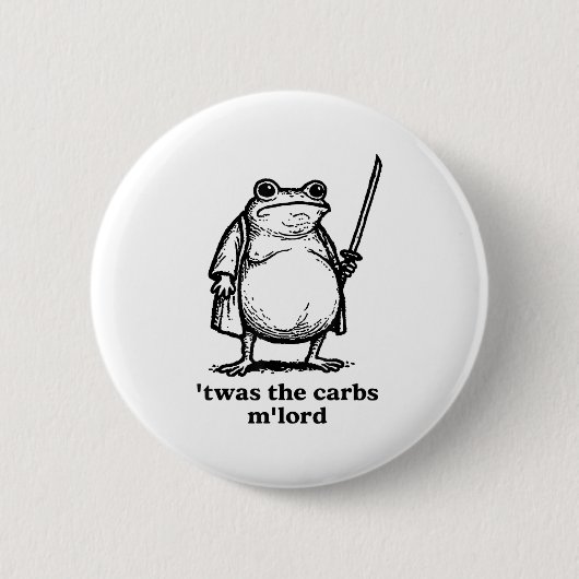 中世の騎士の太った侍の主はTisのために 缶バッジ (正面)