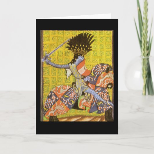 中世の騎士の挨拶状 カード (正面)