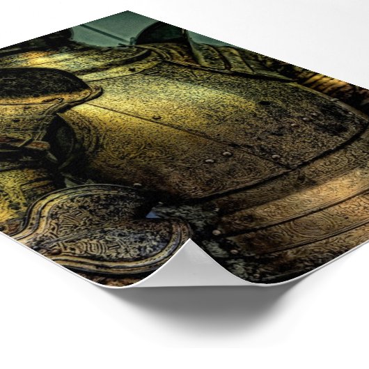 中世の騎士の鎧 ポスター (角)