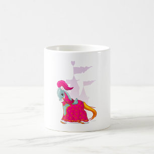中世の騎士の馬 装甲 ファンタジー コーヒーマグカップ