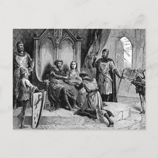 中世の騎士はがき ポストカード (正面)