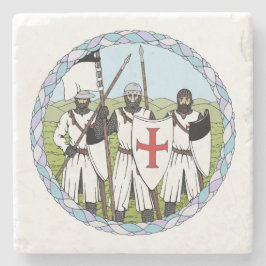 中世の騎士テンプル騎士団 ストーンコースター