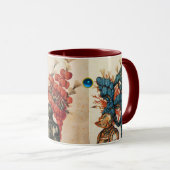 中世の騎士ヘルメット、羽のドラゴン マグカップ (正面右)