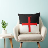 中世の騎士団テンプラール十字旗 クッション (椅子)
