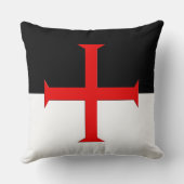 中世の騎士団テンプラール十字旗 クッション (裏面)