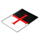 中世の騎士団テンプラール十字旗 ノートブック (左側)