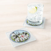 中世の騎士団テンプル ガラスコースター (アングル)