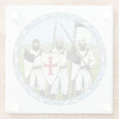 中世の騎士団テンプル ガラスコースター (裏面)