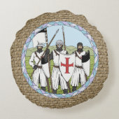 中世の騎士団テンプル ラウンドクッション (裏面)