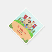 中世の騎士大会男子バースデーパーティー スタンダードカクテルナプキン (角)