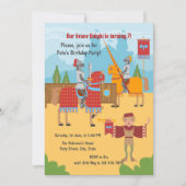 中世の騎士大会男子バースデーパーティー 招待状 (正面)