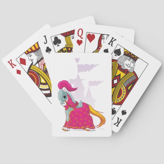 中世の騎士馬の鎧ファンタジー トランプ (裏面)