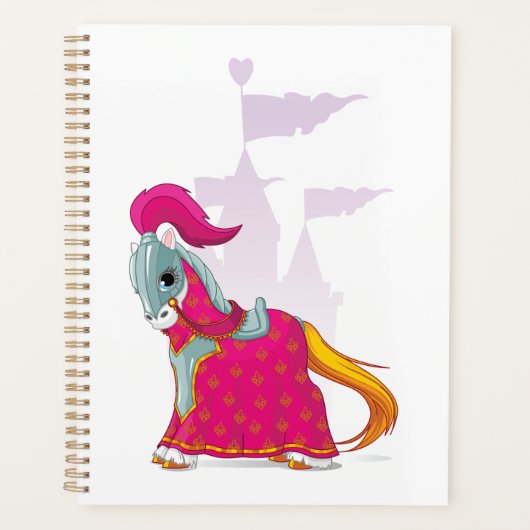 中世の騎士馬の鎧ファンタジー プランナー手帳 (正面)