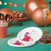 中世の騎士馬の鎧ファンタジー ペーパープレート