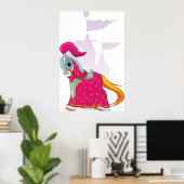 中世の騎士馬の鎧ファンタジー ポスター (ホームオフィス)