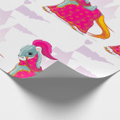 中世の騎士馬の鎧ファンタジー ラッピングペーパー