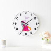 中世の騎士馬の鎧ファンタジー ラージ壁時計