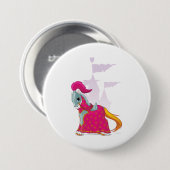 中世の騎士馬の鎧ファンタジー 缶バッジ (正面&裏面)