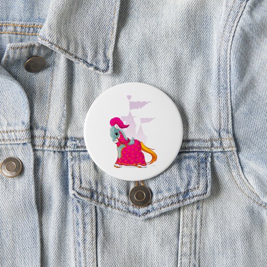 中世の騎士馬の鎧ファンタジー 缶バッジ