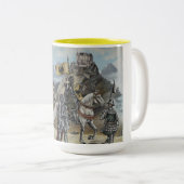 中世の騎士馬歴史キャッスルパーティー運命 ツートーンマグカップ (正面右)