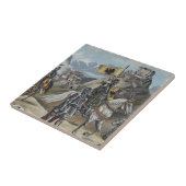 中世の騎士馬獅子城パーティー運命 タイル (側面)