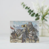 中世の騎士馬獅子城パーティー運命 ポストカード (スタンド正面)