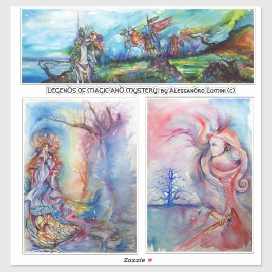 中世の騎士馬、湖の女性、アヴァロン シール (シート)