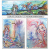 中世の騎士馬、湖の女性、アヴァロン シール (正面)